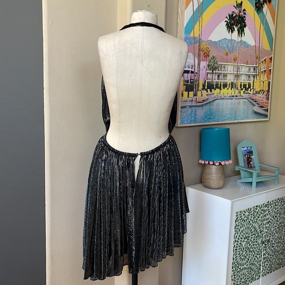 Trisha wore in NYC - SAINT LAURENT Paris Open Back Halter Dress - Picture 6 of 14